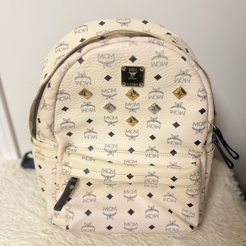 Authentic MCM Studded Backpack